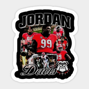 Jordan Davis College Vintage Bootleg Sticker